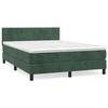 Image de vidaXL Lit boxspring avec matelas vert foncé 140x190 cm velours