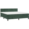 Image de vidaXL Lit boxspring avec matelas vert foncé 160x200 cm velours