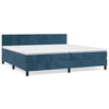Image de vidaXL Lit boxspring avec matelas bleu foncé 200x200 cm velours