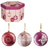 Image de House Of Seasons Ensemble De Boules De Noël Rouge H7.5xl7.5xl7.5cm