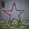 Image de Luca Smart Lighting Fiche de jardin étoile avec 80 petites ampoules LED - H73 x Ø60 cm - RGB