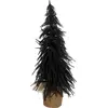Image de House of Seasons Sapin de Noël artificiel dans un sac en jute - H60 x Ø32 cm - Noir