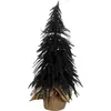 Image de House of Seasons Sapin de Noël artificiel dans un sac en jute - H45 x Ø25 cm - Noir