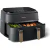 Image de Philips Airfryer 3000 Series Dual Basket avec grille + brochettes, noir/cuivre (NA352/04)