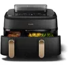 Image de Philips Airfryer Série 5000 - Air Fryer double panier avec cuisson vapeur, 9L, RapidAir, 19 modes de cuisson, jusqu'à 90% de matières grasses en moins, AirSteam, nettoyage vapeur, HomeID (NA552/00) en occasion ou reconditionné