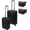 Image de ProWorld Set de 2 valises matelassées Noir