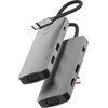 Image de LINQ Connects 7in1 4K Triple Display HDMI Adapter with PD, USB-A Peripheral, USB-C charging, 4K HDMI 2.0 output, 4K Display Port output, VGA port, Mini Display Port (DP1.4 up to 4K/60Hz), Gris