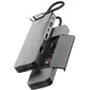 Image de Hub USB-C 10Gbps Multiport 9-en-1 avec HDMI / Ethernet / SSD / Cartes SD Argent - Neuf