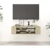 Image de The Living Store Armoire TV suspendue Chêne Sonoma 100x30x26,5 cm Matériau dérivé du bois