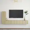 Image de The Living Store Ensemble de 3 meubles TV Chêne Sonoma Matériau dérivé du bois