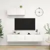 Image de The Living Store Armoires TV 3 pcs. Blanc Bois composite
