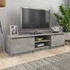 Image de The Living Store Armoire TV gris béton 140x40x35,5 cm Bois composite