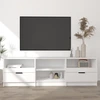 Image de The Living Store Armoire TV Blanc 150x33,5x45 cm Bois composite