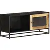Image de The Living Store Armoire TV 90x30x40 cm Bois de manguier brut