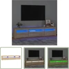 Image de The Living Store Armoire TV avec lampes LED Chêne Sonoma 195x35x40 cm
