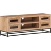Image de The Living Store Meuble TV 110x30x40 cm Bois massif d'acacia