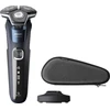 Image de Philips SHAVER Series 5000 S5885/35 Rasoir électrique peau sèche et humide, rasoir rotatif, noir, bleu, lames SteelPrecision, boutons, LED, SH71