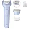 Image de Épilateur Philips série 8000 BRE709/00 : Épilateur sans fil pour une utilisation sur peau sèche et humide, couleur bleue, avec 32 pinces, pour l'épilation et le rasage, 70400 oscillations par minute, fonctionne sur batterie, batterie intégrée