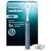 Image de Brosse à dents électrique Philips Sonicare 4100 HX4041/48 ultrasonique rechargeable 2 modes 2 vitesses Minuterie bleue - Neuf