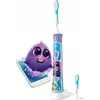 Image de Brosse à dents électrique sonique Philips Sonicare For Kids HX6322/12, pour enfants, brosse à dents sonique, soins quotidiens, violet, blanc, 62 000 mouvements par minute, 2 min, 4 x 30 sec