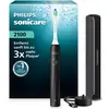 Image de Philips Sonicare série 2100, modèle HX4023/02, pour adultes, technologie sonique, soin quotidien, 31 000 mouvements par minute, couleur noire, 2 minutes, 4 cycles de 30 secondes