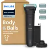 Image de Philips série 5000, modèle BG5485/30, rasoir électrique pour hommes, rasage à sec et à humide, fonctionnement sans entretien (pas besoin de lubrification), alimenté par batterie, couleur noire