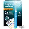 Image de Brosse à dents électrique Philips Sonicare For Kids Smart HX6600/12 Bluetooth Bleu 3+ 2 modes Doux et 2 têtes - Neuf