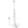 Image de Brosse à dents électrique Philips série 4100, modèle HX4042/41, pour adultes, technologie sonique, soin des gencives, 31 000 mouvements par minute, couleur blanche, durée de 2 minutes, 4 cycles de 30 secondes