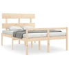 Image de vidaXL Lit pour senior avec tête de lit 140x190 cm en bois massif
