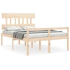 Image de vidaXL Lit pour senior avec tête de lit 140x190 cm en bois massif