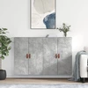 Image de vidaXL Armoires murales 2 pcs. Gris béton 69,5x34x90 cm
