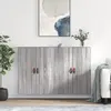 Image de vidaXL Armoires murales 2 pcs. Gris Sonoma 69,5x34x90 cm