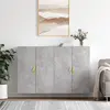 Image de vidaXL Armoires murales 2 pcs. Gris béton 69,5x34x90 cm