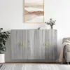 Image de vidaXL Armoires murales 2 pcs. Gris Sonoma 69,5x34x90 cm