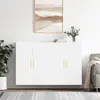 Image de vidaXL Armoires murales 2 pcs. Blanc 69,5x34x90 cm