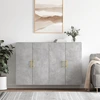 Image de vidaXL Armoires murales 2 pcs. Gris béton 69,5x34x90 cm
