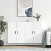 Image de vidaXL Armoires murales 2 pcs. Blanc 69,5x34x90 cm