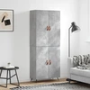 Image de vidaXL Highboard gris béton 69,5x34x180 cm Bois composite