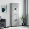 Image de vidaXL Highboard gris béton 69,5x34x180 cm Bois composite