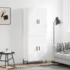 Image de vidaXL Highboard blanc 69,5x34x180 cm Bois composite