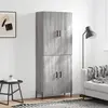 Image de vidaXL Highboard Gris Sonoma 69,5x34x180 cm Matériau dérivé du bois