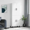 Image de vidaXL Highboard blanc 69,5x34x180 cm Bois composite