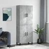 Image de vidaXL Highboard gris béton 69,5x34x180 cm Bois composite