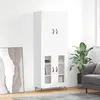 Image de vidaXL Highboard blanc 69,5x34x180 cm Bois composite