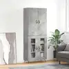 Image de vidaXL Highboard gris béton 69,5x34x180 cm Bois composite