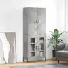 Image de vidaXL Highboard gris béton 69,5x34x180 cm Bois composite
