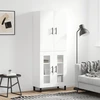 Image de vidaXL Highboard blanc 69,5x34x180 cm Bois composite