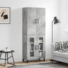 Image de vidaXL Highboard gris béton 69,5x34x180 cm Bois composite