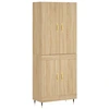 Image de vidaXL Highboard chêne Sonoma 69,5x34x180 cm Matériau dérivé du bois
