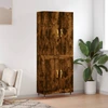 Image de vidaXL Highboard chêne fumé 69,5x34x180 cm bois composite